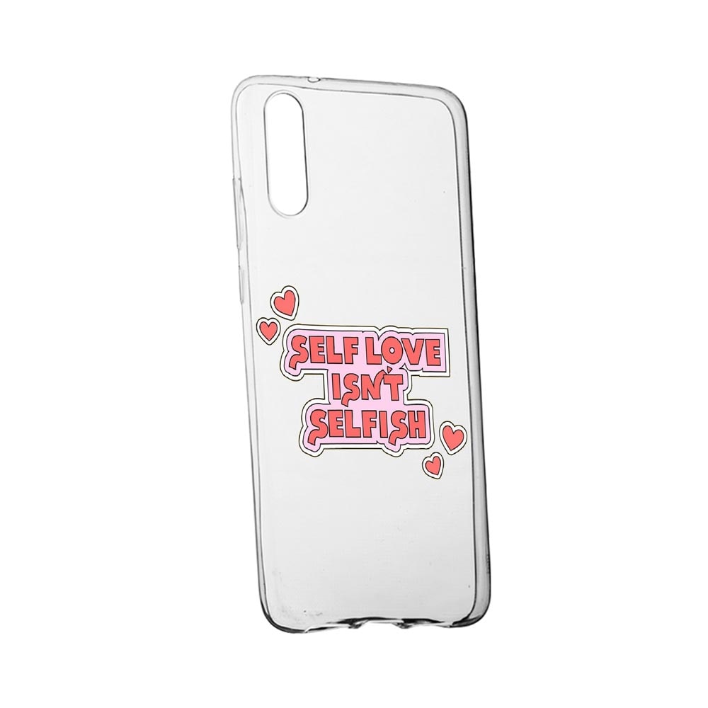 Husa cu mesaj Self Love, pentru Oppo Reno 3, rezistenta la uzura, anti-alunecare, din silicon Premium, 493