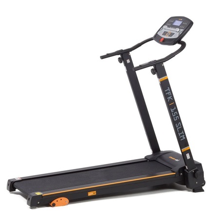 Banda de alergare EVERFIT TFK 155 SLIM Negru, Putere maxima 2.75 CP, Greutate utilizator: 100 kg, 12 programe de antrenament presetate
