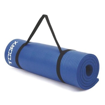 Saltea Fitness Roll-up TOORX, Suprafata anti-alunecare, Centura pentru transport, Albastru Saltea Fitness Roll-up TOORX, Suprafata anti-alunecare, Centura pentru transport, Albastru
