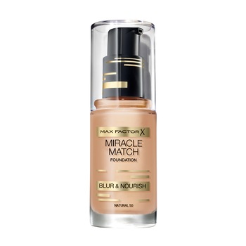 Fond de ten Max Factor Miracle Match 50 Natural, 30 ml Fond de ten Max Factor Miracle Match 50 Natural, 30 ml