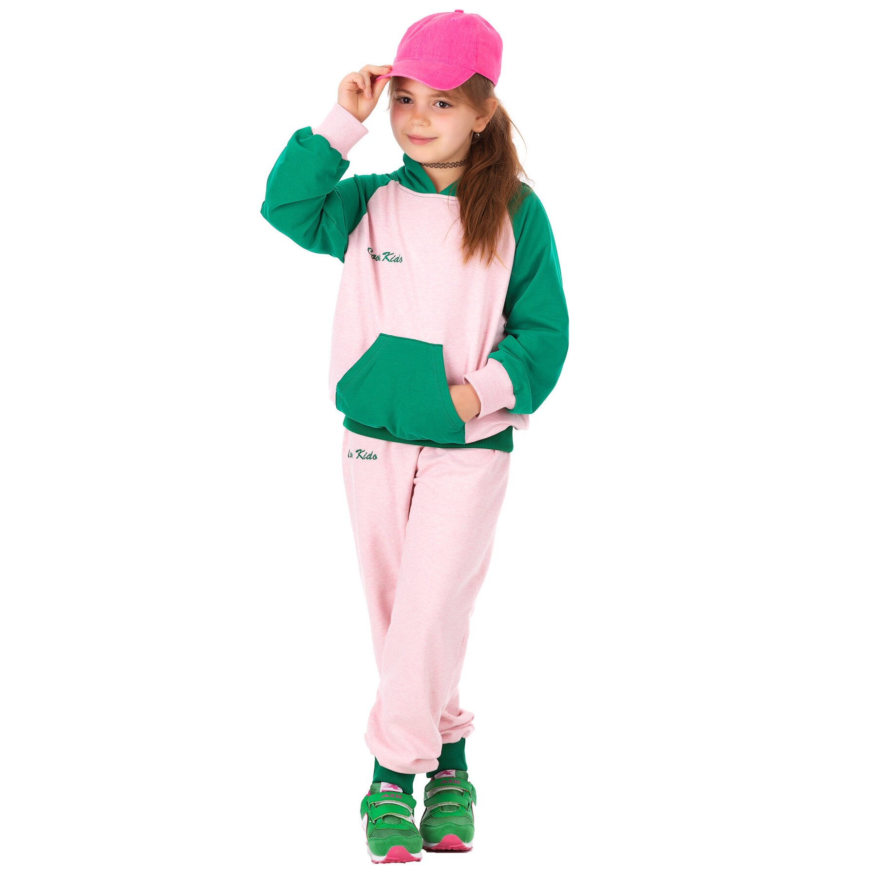 Trening Lempika Cool Kido Pink/Green, 8-9ani, 128-134cm