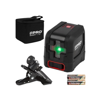 Nivela laser verde pentru interior/exterior cu 2 linii PRO SMART 1.1G max 25m Nivela laser verde pentru interior/exterior cu 2 linii PRO SMART 1.1G max 25m