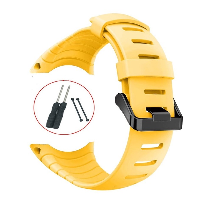 Szilikon szíj, Smart Pulse, Suunto Core All Black-hez, sárga