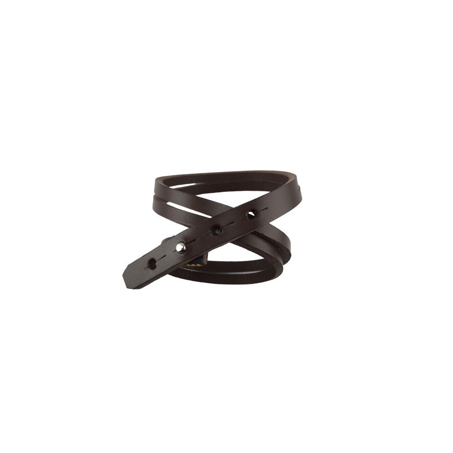 Bratara unisex, Goana, 100% Piele Naturala, Maro inchis