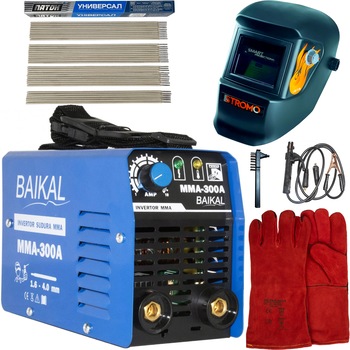 Set complet Invertor Baikal 300A + Masca sudura Automata + Palmari piele intoarsa + electrozi Paton 3mm + toate accesoriile incluse Set complet Invertor Baikal 300A + Masca sudura Automata + Palmari piele intoarsa + electrozi Paton 3mm + toate accesoriile incluse