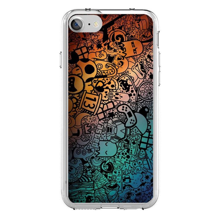 Husa silicon albastra iPhone 8Clones