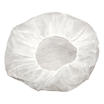 Boneta unica folosinta alba set 100 bucati material netesut Boneta unica folosinta alba set 100 bucati material netesut