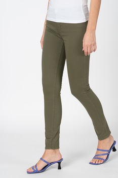 Love Moschino, Pantaloni crop din denim, Verde sparanghel, 29 Love Moschino, Pantaloni crop din denim, Verde sparanghel, 29