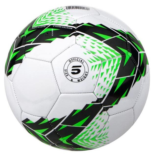 Minge de fotbal LiveUp, №5, 22,6cm, Alb / Verde