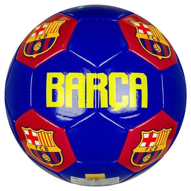 Minge de fotbal LiveUp, №5, FC Barcelona, 22,6cm, Albastru / Rosu