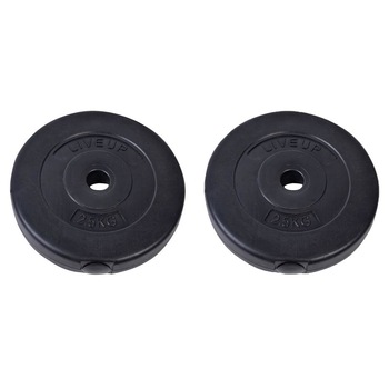 Set 2 greutati LiveUp, 2x2.5 kg, F28, Negru Set 2 greutati LiveUp, 2x2.5 kg, F28, Negru