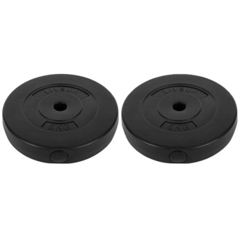 Set 2 greutati LiveUp, 2x5 kg, F28, 25 cm, Negru Set 2 greutati LiveUp, 2x5 kg, F28, 25 cm, Negru
