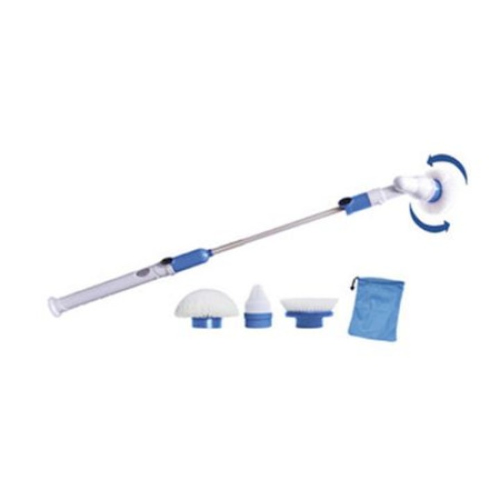 Mop cu baterie reincarcabila, rotativ de 360 ​​°, accesorii incluse, Turcoaz/Alb, Urban Trends ®