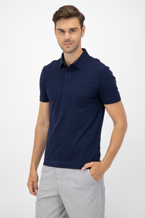 Lacoste, Tricou polo regular fit cu logo discret, Bleumarin