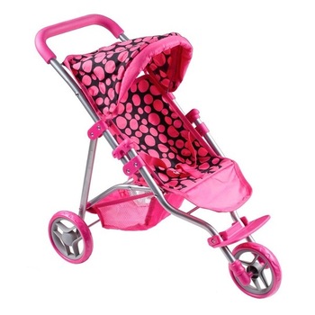 Carucior sport pentru papusi PlayTo Olivie Roz/Negru Carucior sport pentru papusi PlayTo Olivie Roz/Negru