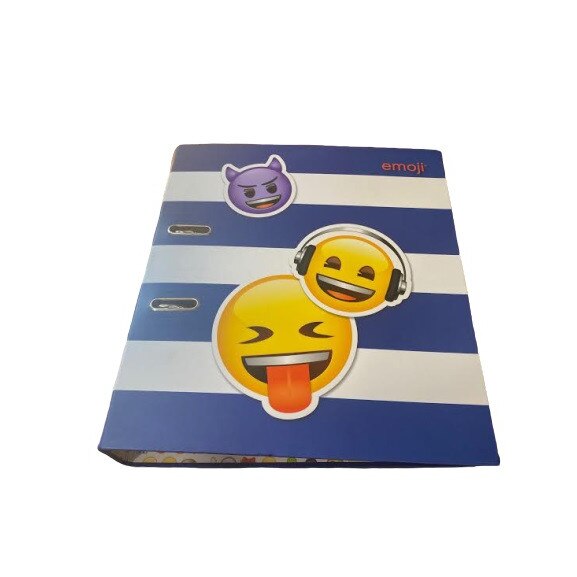 Biblioraft A4 Vision, 8 cm, cu model emoji, albastru