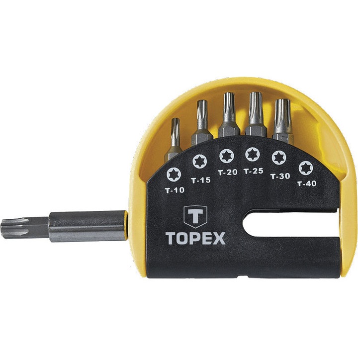 TOPEX Torx bit készlet 6 rrészes, 39D351
