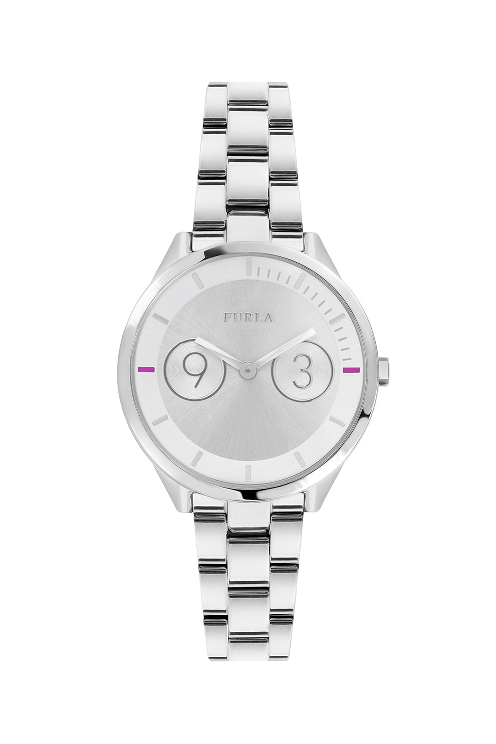 Furla, Ceas quartz din otel inoxidabil, Argintiu/Alb