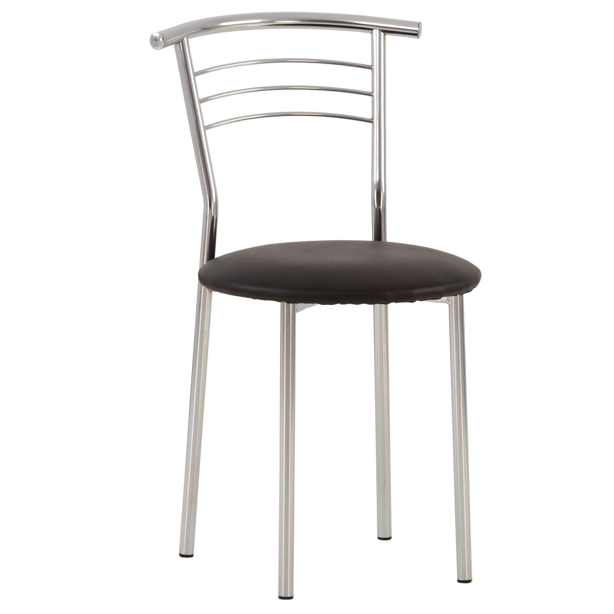 Scaun bucatarie MF Marco Chrome, piele ecologica, negru