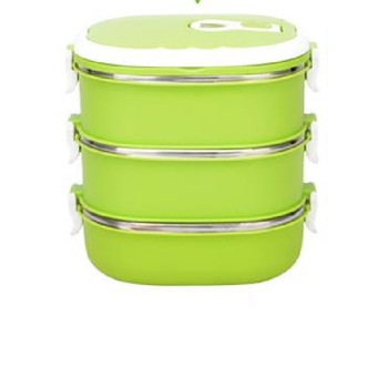 Caserola Termica Lunch Box cu trei niveluri Victor V-1653, 2.1 L, verde Caserola Termica Lunch Box cu trei niveluri Victor V-1653, 2.1 L, verde