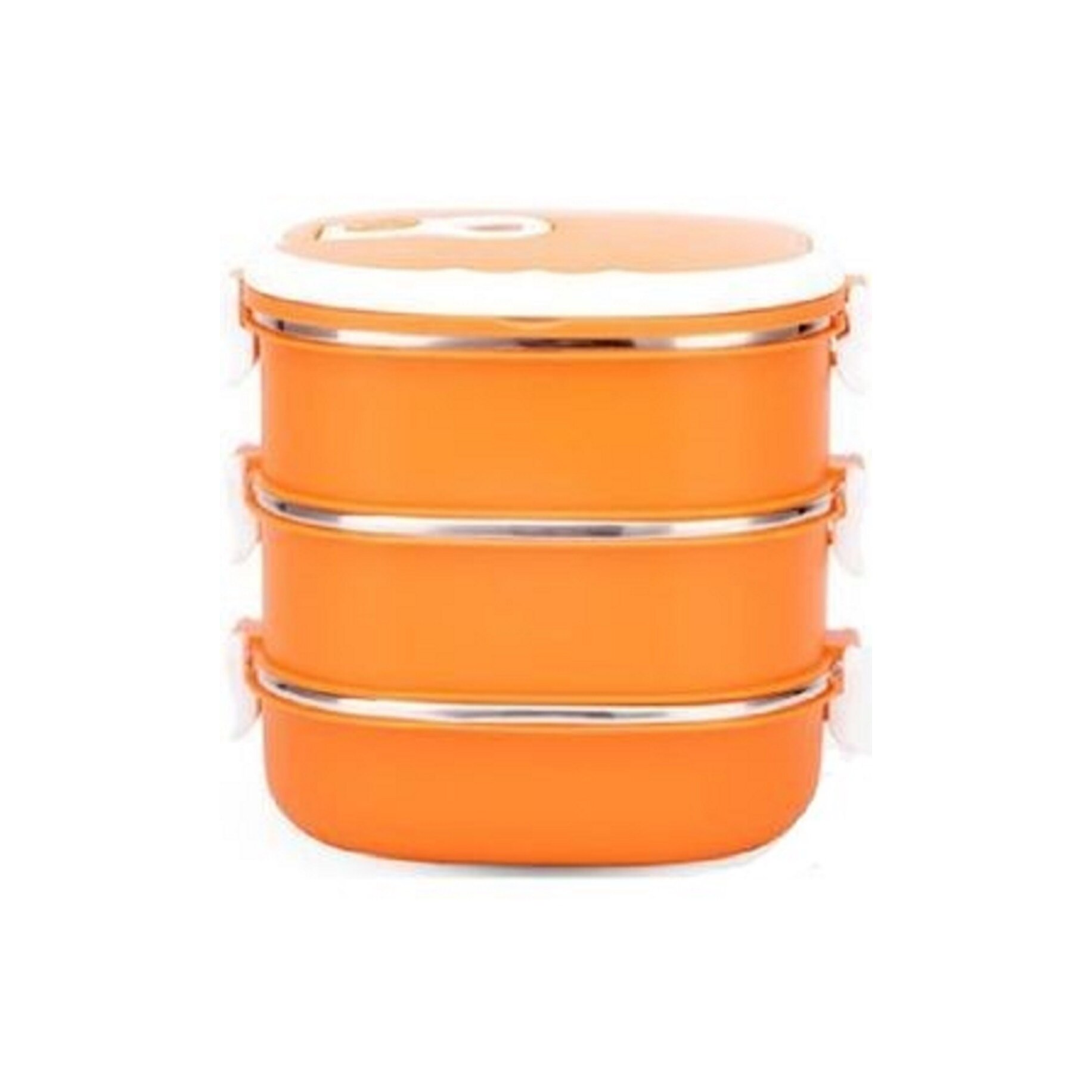 Caserola Termica Lunch Box cu trei niveluri Victor V-1653, 2.1 L, portocaliu