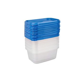 Set 10 cutii alimente, dreptunghiulare, 750 ml, Fresco Keep Fresh, albastre Set 10 cutii alimente, dreptunghiulare, 750 ml, Fresco Keep Fresh, albastre