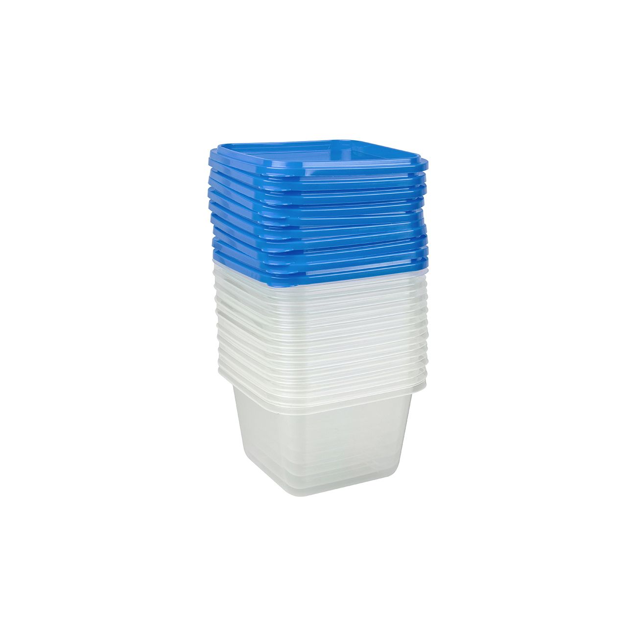 Set 10 cutii alimente, patrate, 550 ml, Fresco Keep Fresh, albastre