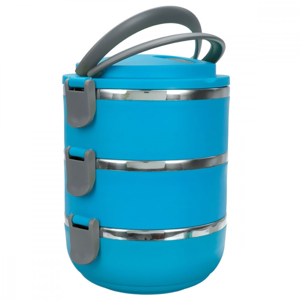 Caserola Termica Lunch Box cu patru niveluri Victor V-FH084, 2 L, albastru