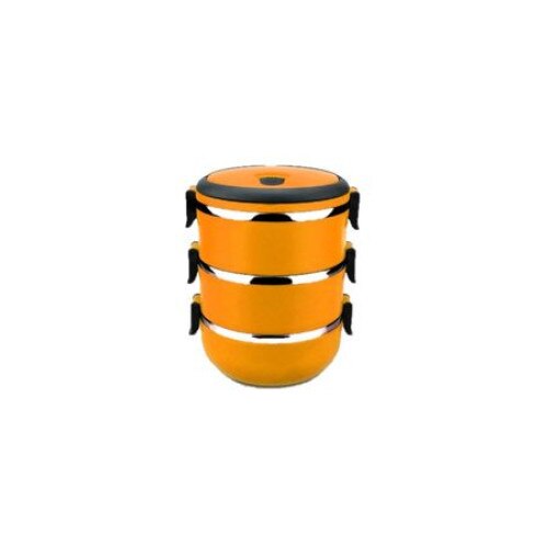 Caserola Termica Lunch Box cu trei niveluri Victor V-FH083, 1.5 L, portocaliu