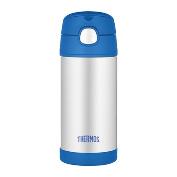 Termos cu pai pentru copii, Thermos, otel inoxidabil, 355 ml, Albastru Termos cu pai pentru copii, Thermos, otel inoxidabil, 355 ml, Albastru