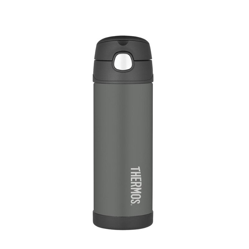 Termos cu pai pentru copii, Thermos, otel inoxidabil, 470 ml, Negru