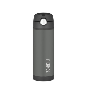 Termos cu pai pentru copii, Thermos, otel inoxidabil, 470 ml, Negru Termos cu pai pentru copii, Thermos, otel inoxidabil, 470 ml, Negru