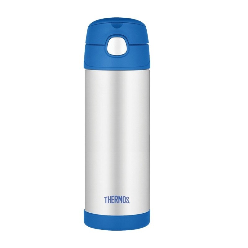 Termos cu pai pentru copii, Thermos, otel inoxidabil, 470 ml, Albastru