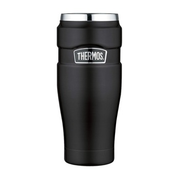 Cana termos etans, Thermos, otel inoxidabil, 470 ml, Negru mat Cana termos etans, Thermos, otel inoxidabil, 470 ml, Negru mat