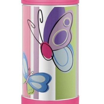 Termos cu pai pentru copii, Thermos, model fluture, otel inoxidabil, 355 ml, multicolor Termos cu pai pentru copii, Thermos, model fluture, otel inoxidabil, 355 ml, multicolor