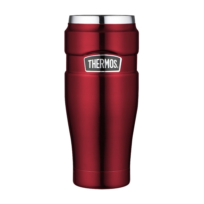 Cana termos etans, Thermos, otel inoxidabil, 470 ml, Rosu