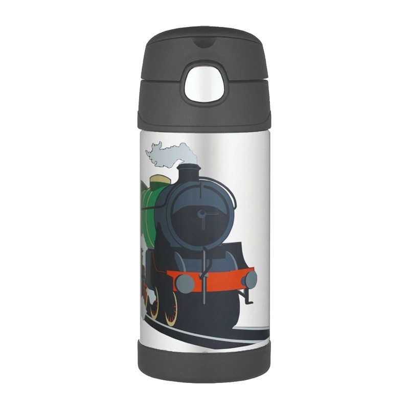 Termos cu pai pentru copii, Thermos, model bufnita, otel inoxidabil, 355 ml, multicolor