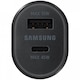 Incarcator auto Samsung Fast Charger, Dual Port, cablu inclus (5A), Black