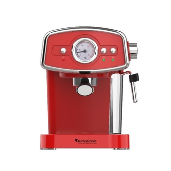 Espressor manual TurboTronic TT-CM22, Dispozitiv spumare, Sistem cappuccino, 19 Bar, 1,2 l, Rosu Espressor manual TurboTronic TT-CM22, Dispozitiv spumare, Sistem cappuccino, 19 Bar, 1,2 l, Rosu