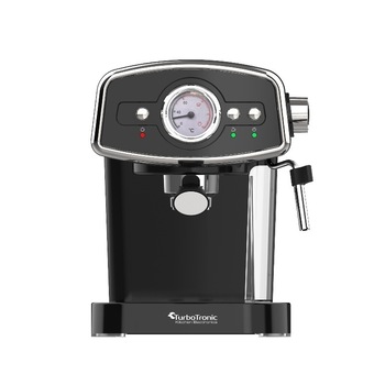 Espressor manual TurboTronic TT-CM22, Dispozitiv spumare, Sistem cappuccino, 19 Bar, 1,2 l, Negru Espressor manual TurboTronic TT-CM22, Dispozitiv spumare, Sistem cappuccino, 19 Bar, 1,2 l, Negru