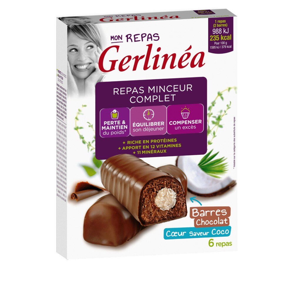 Gerlinea Batoane Ciocolata Inima De Cocos, 372g