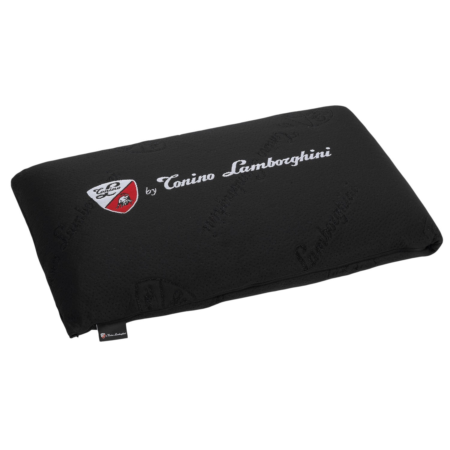 Perna de lux 'Tonino Lamborghini' by Magniflex 72x42x12 cm, Made in Italy, 100% Memory Foam HD®, tehnologie Airyform®, husa cu tratament antibacterian, material textil de lux designer, finisaj negru