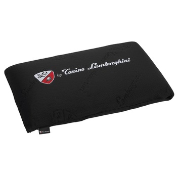 Perna de lux 'Tonino Lamborghini' by Magniflex 72x42x12 cm, Made in Italy, 100% Memory Foam HD®, tehnologie Airyform®, husa cu tratament antibacterian, material textil de lux designer, finisaj negru Perna de lux 'Tonino Lamborghini' by Magniflex 72x42x12 cm, Made in Italy, 100% Memory Foam HD®, tehnologie Airyform®, husa cu tratament antibacterian, material textil de lux designer, finisaj negru