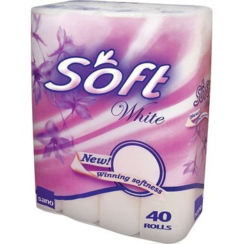 Hartie igienica Sano Soft White, 2 straturi, 40 role Hartie igienica Sano Soft White, 2 straturi, 40 role