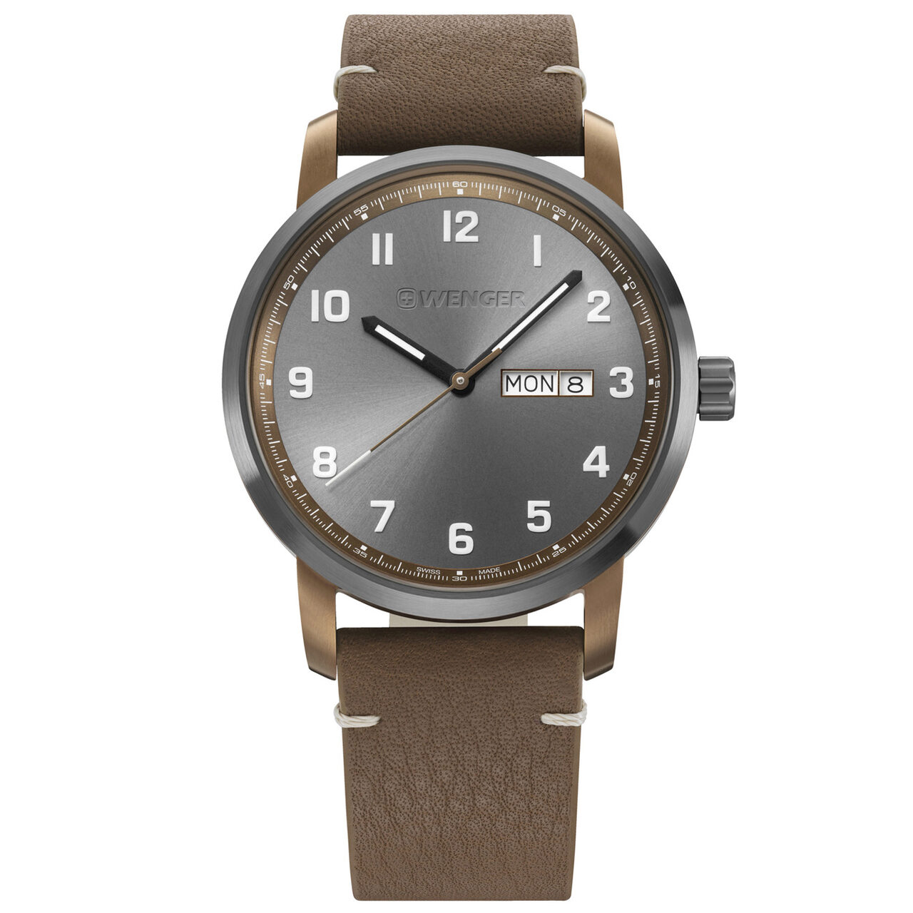 Ceas barbatesc Wenger 01.1541.123 Attitude, 42mm, 10ATM, Maro