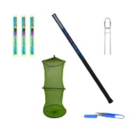 Set complet pescuit format dintr-o undita, 3 linii, suport undita 1 juvelnic si 1 forfecuta