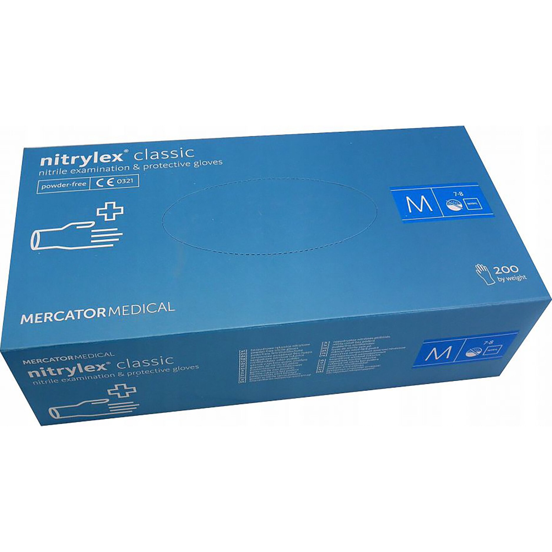 Manusi de protectie pentru examinare, Nitrylex classic, marimea M, violet, set 100 bucati