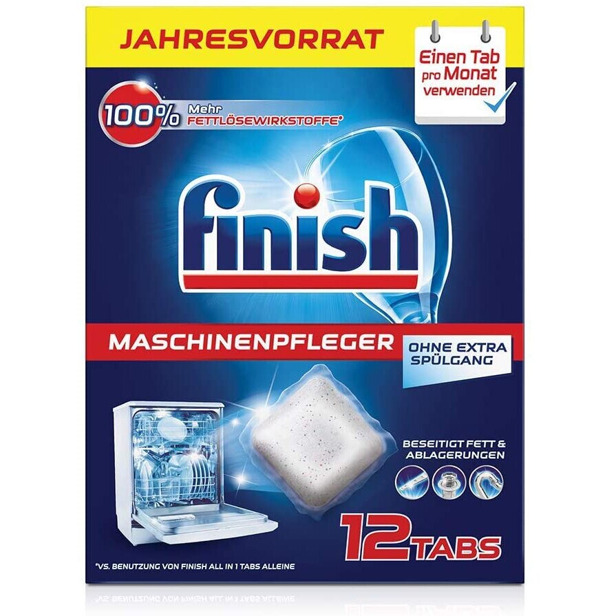 Tablete curatare masina de spalat vase Finish, 12 bucati