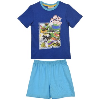 Pijama Testoasele Ninja, tricou si pantalon, Albastru Pijama Testoasele Ninja, tricou si pantalon, Albastru