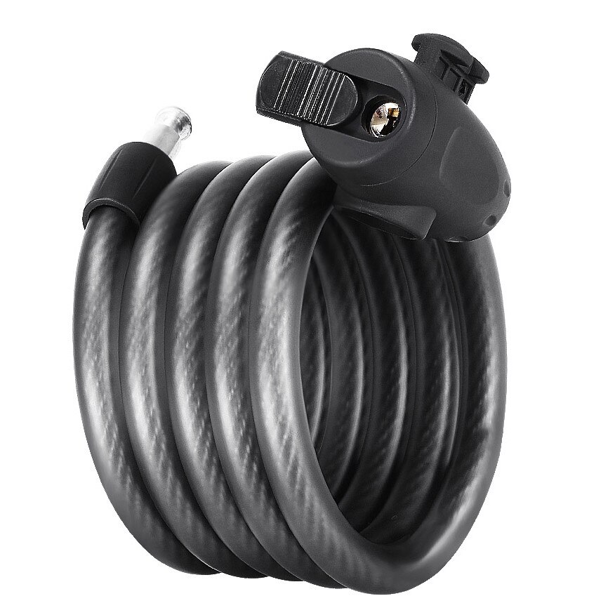 Antifurt bicicleta cablu spiralat si cheie 1.5m Forever